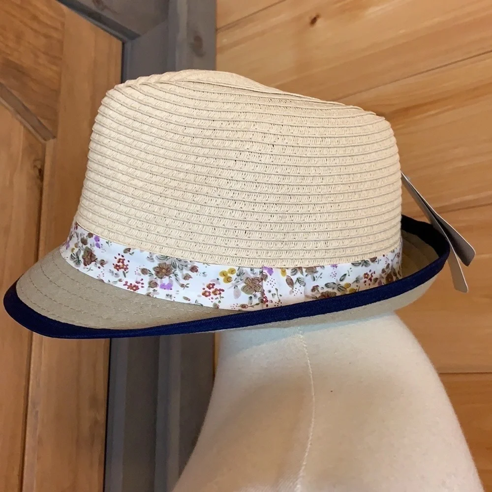 D & Y (David & Young) fedora with floral trim One size fits most